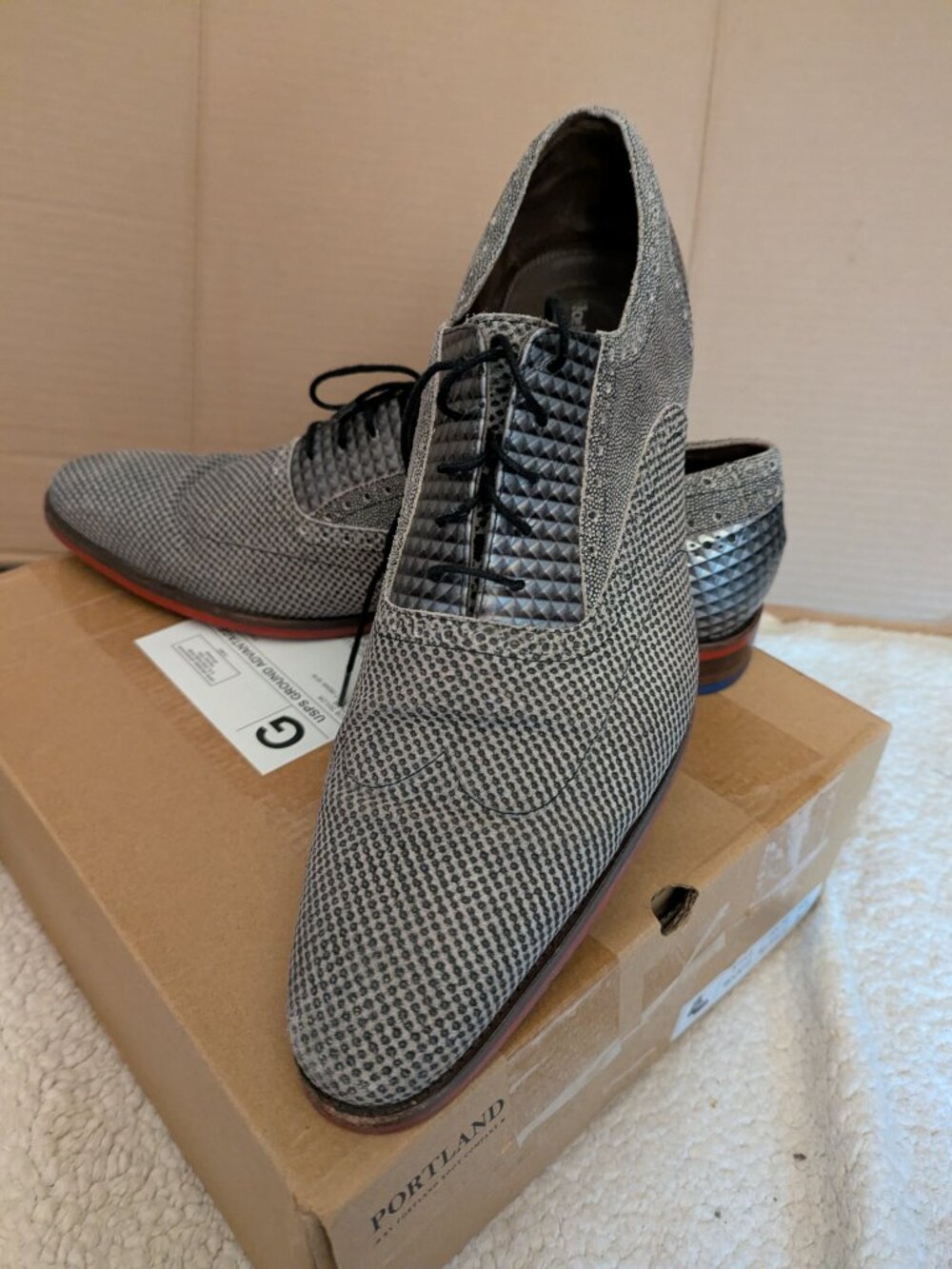 FLORIS VAN BOMMEL Men's Dress Derby Shoes Size 10.5 Excellent